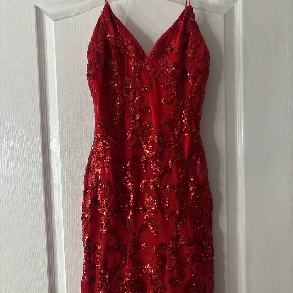 Windsor Red Sequin Mini Dress